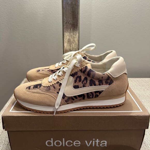 Dolce Vita B.ntcd Leopard Sneakers in Light Suede - Picture 7 of 8